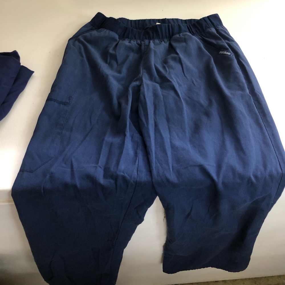 Blue scrub pants